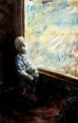 Mikael Persbrandt - Kunst - Pojke på tåg  thumbnail