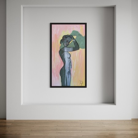 Vegard Blomberg - Maleri - Famous green scarf