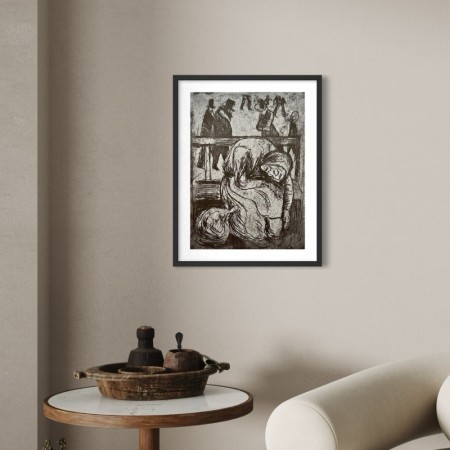 E. Munch - Gammel kone på en benk