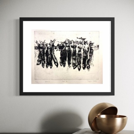 Stig Bech - akvatint - Falt fra  