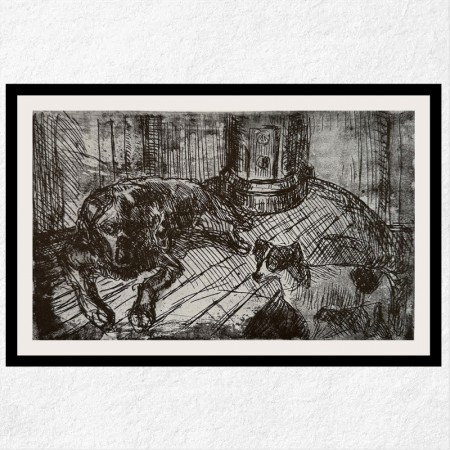 E. Munch - To hunder ved en ovn