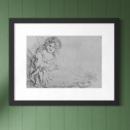 E. Munch - Pike som sitter på marken