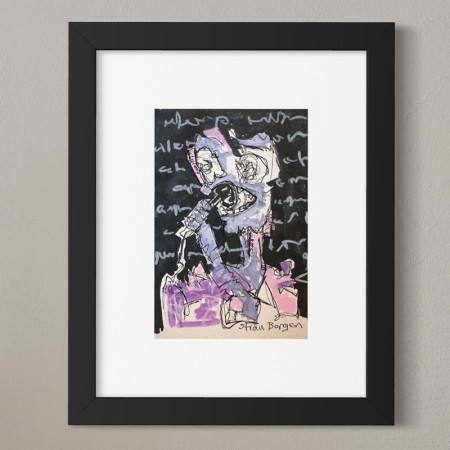 Stian Borgen - Innrammet liten tegning - original 4